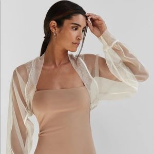 Marcella NY Olympia Bolero Off White Mesh S